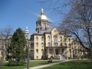 The Main Building at Notre Dame on a particularly gorgeous day