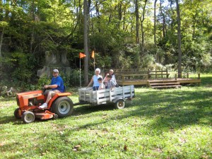A hayride in the Grove