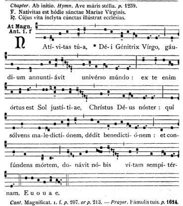 nativitas tua, liber usualis